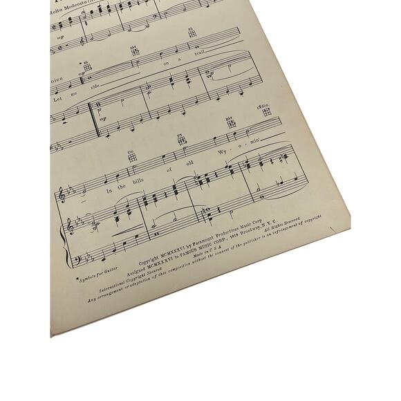 The Hills Of Old Wyomin Sheet Music Palm Springs Leo Robin Ralph Rainger - Picture 4 of 5
